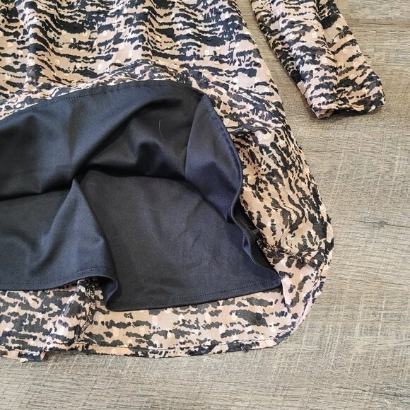 ZARA | Animal Print Long Sleeve Mini Dress | Sz. XS - Picture 5 of 9